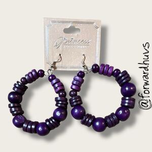 Bundle Sale 3 for $15 | Princess Accessories Purple Hoop Earrings